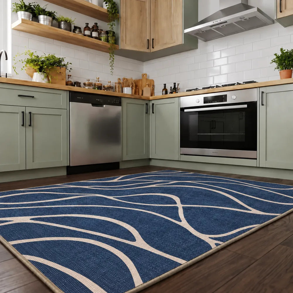 Lauren - Non-Slip Kitchen Printed Rug