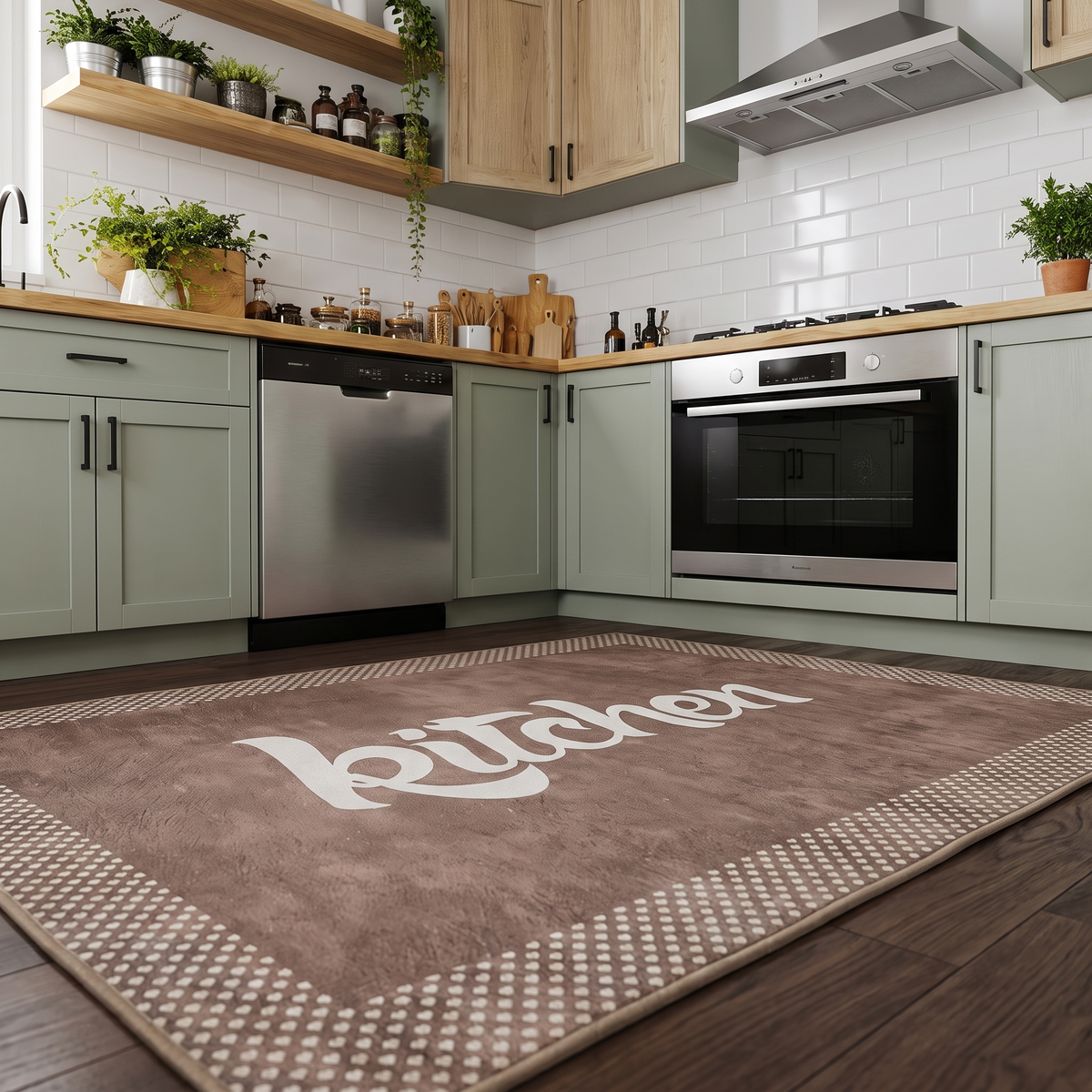 Kalinda - Non-Slip Kitchen Printed Rug