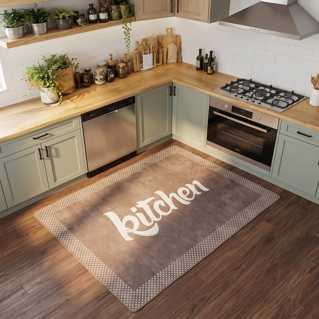 Kalinda - Non-Slip Kitchen Printed Rug