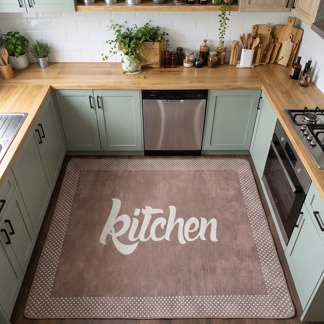 Kalinda - Non-Slip Kitchen Printed Rug