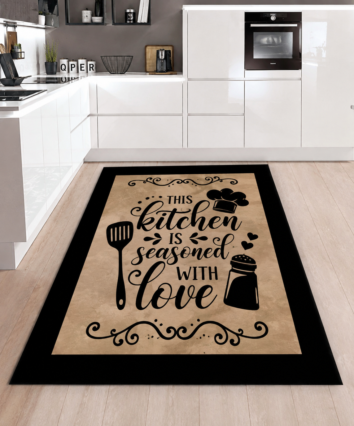 Elora - Non-Slip Kitchen Printed Rug