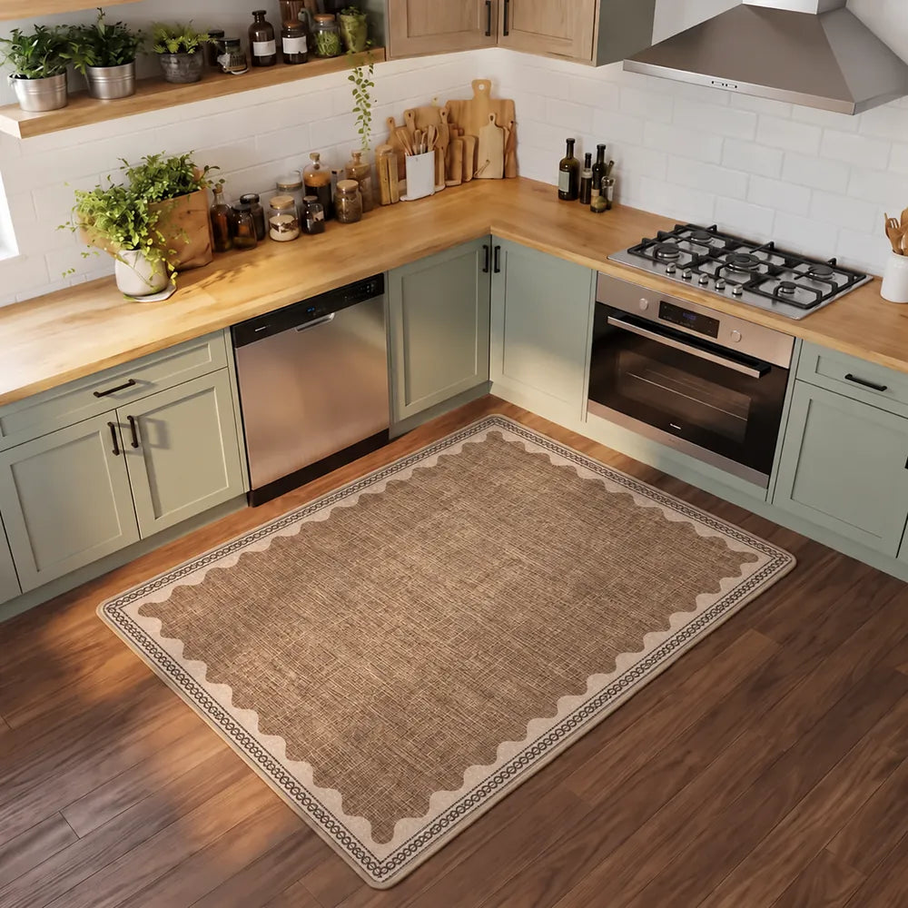 Safa - Non-Slip Kitchen Printed Rug