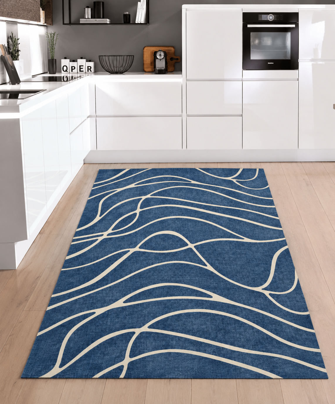Lauren - Non-Slip Kitchen Printed Rug