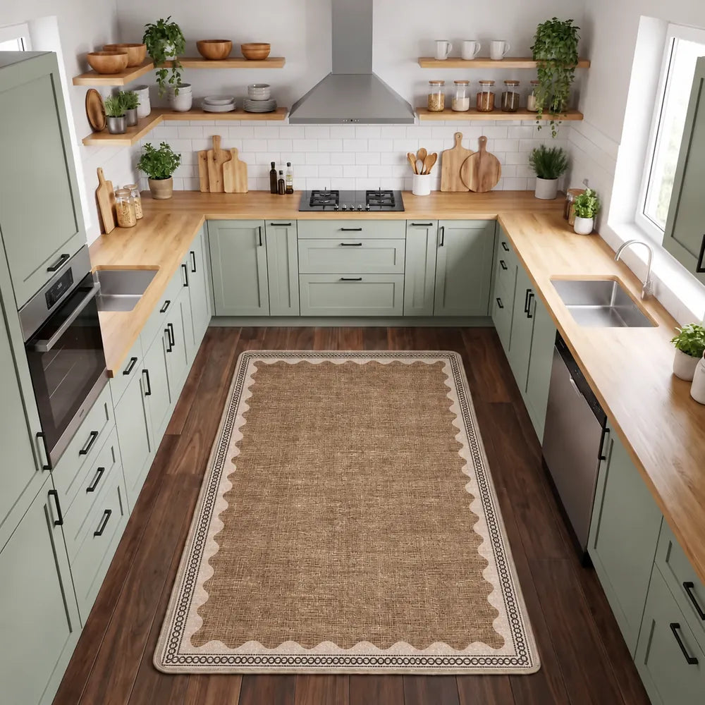 Safa - Non-Slip Kitchen Printed Rug