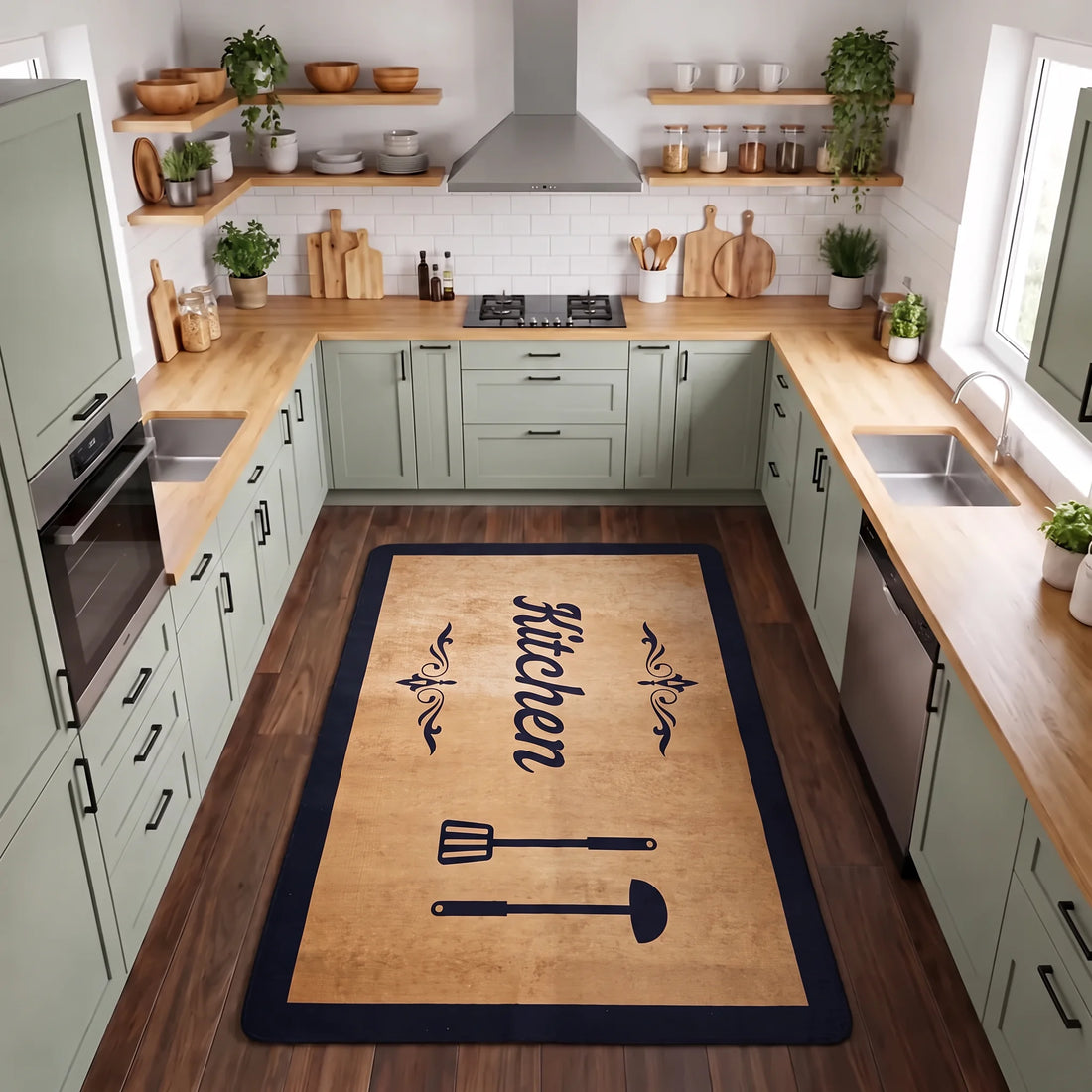 Novera - Non-Slip Kitchen Printed Rug