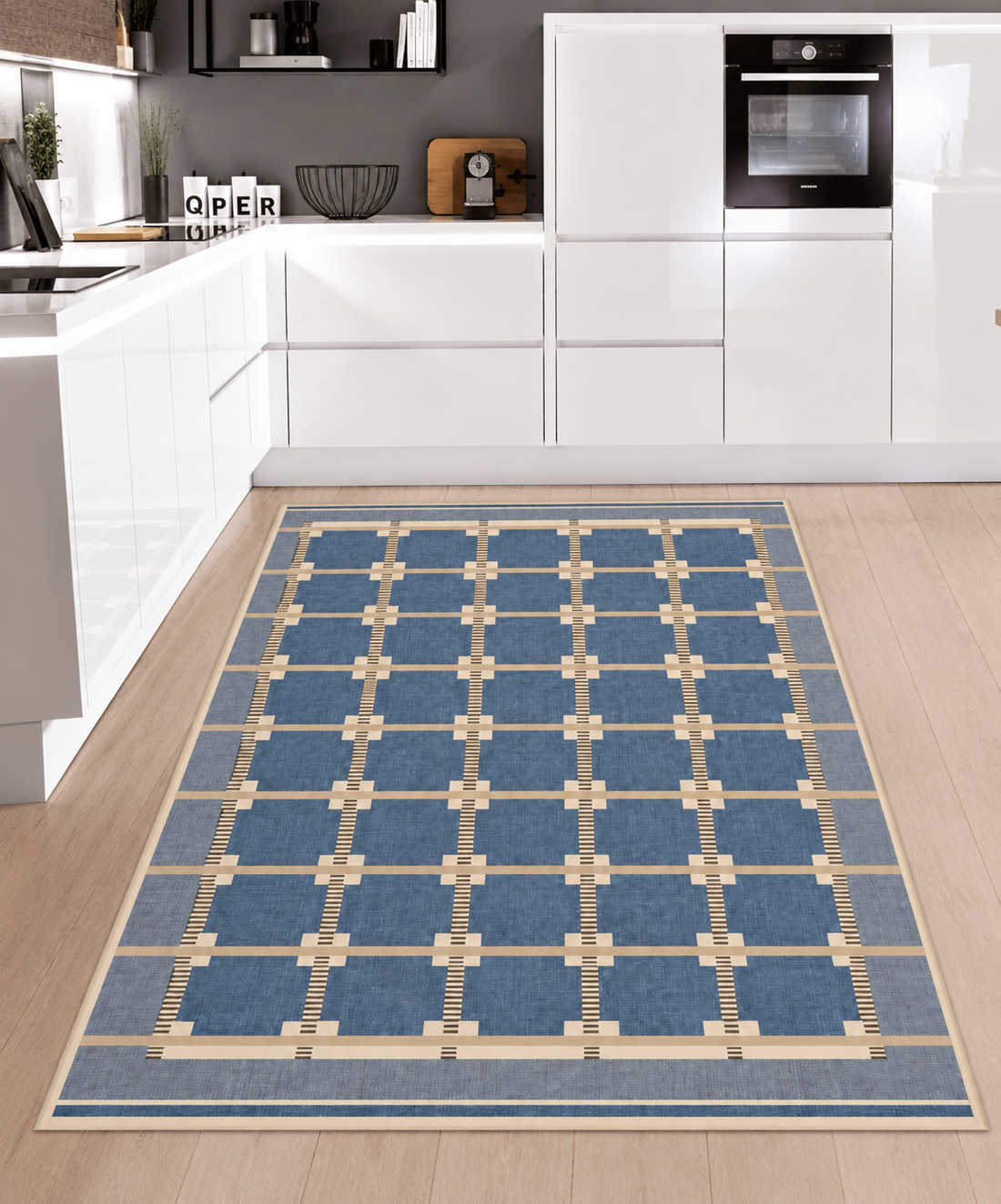 Linx - Non-Slip Kitchen Printed Rug