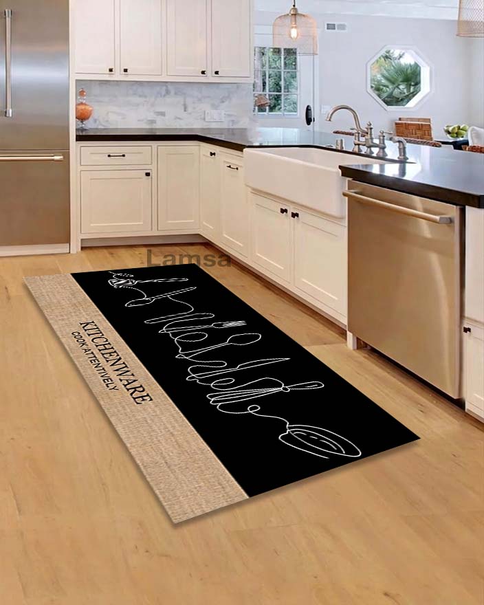 Soraya - Non-Slip Kitchen Printed Rug