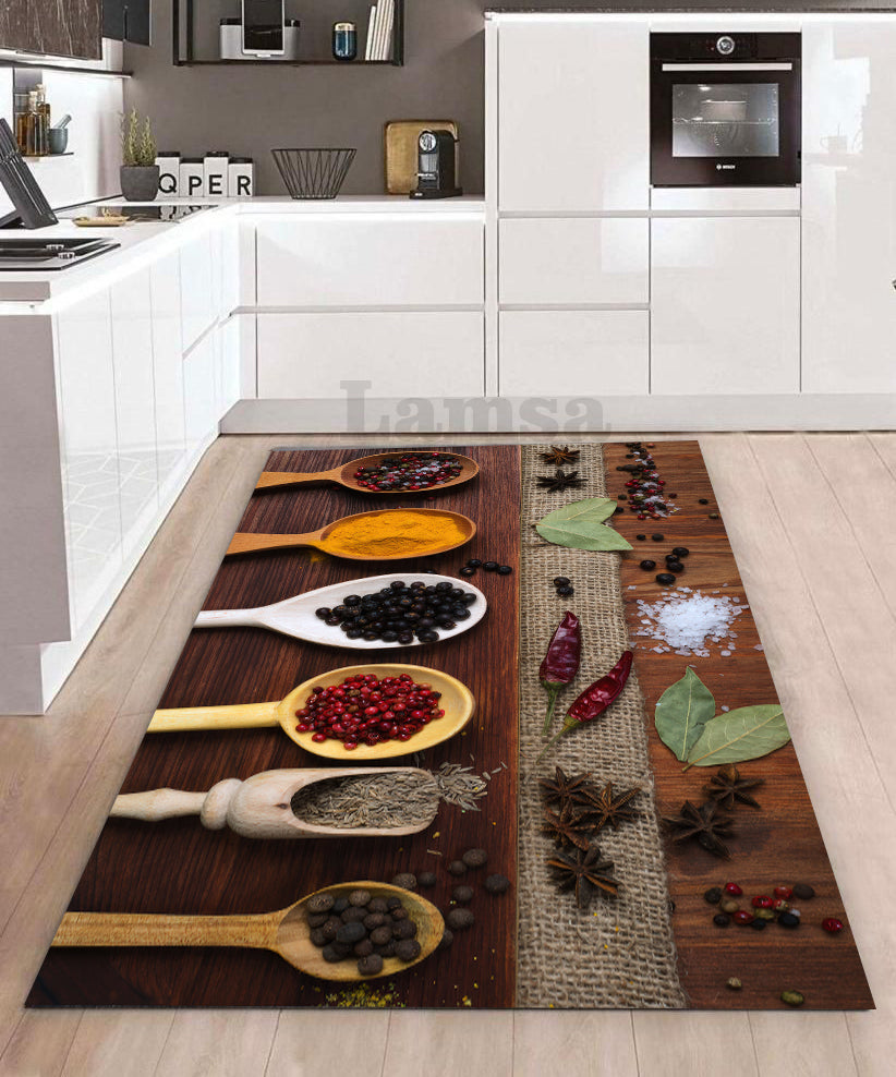 Viola - Non-Slip Kitchen Printed Rug